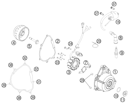 SYSTEME DE ALLUMAGE POUR 250 SX F 2011 EU