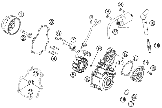 SYSTEME DE ALLUMAGE POUR 350 SX F 2011 EU