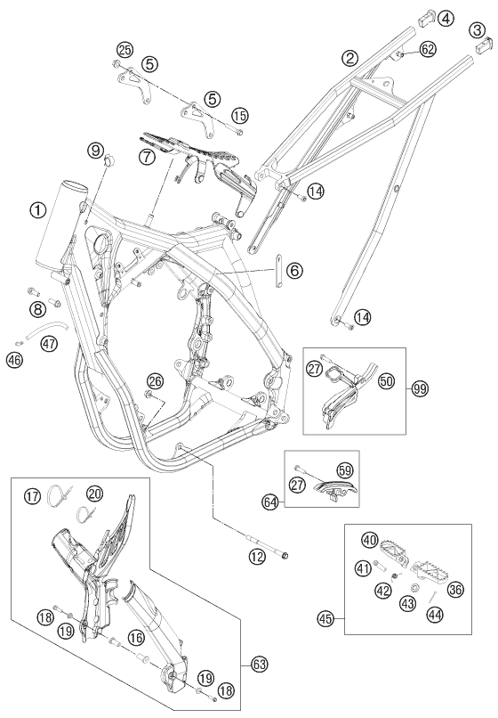 CADRE POUR 450 SX-F 2011 (EU)