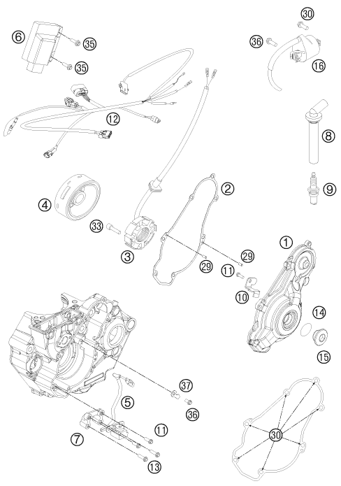 SYSTEME DE ALLUMAGE POUR 450 SX F 2011 EU