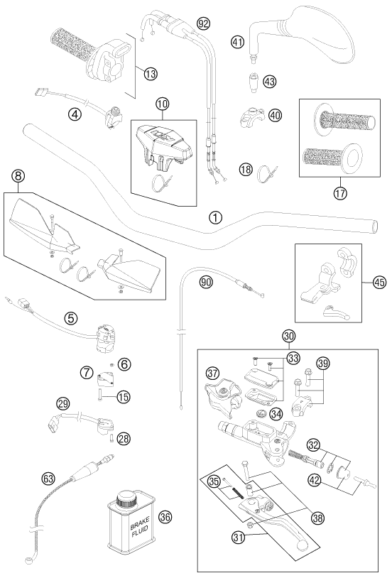 GUIDON ARMATURES POUR 400 EXC FACTORY EDIT 2011 EU