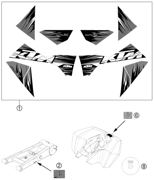 KIT DECO POUR 525 XC ATV 2011 EU