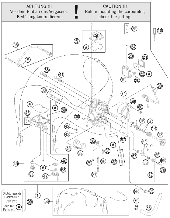 CARBURATEUR POUR 525 XC ATV 2011 (EU)