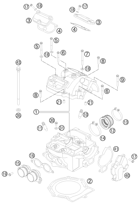 CULASSE POUR 525 XC ATV 2011 EU