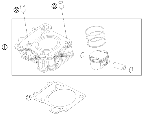 CYLINDRE POUR RC 125 WHITE 2022 EU