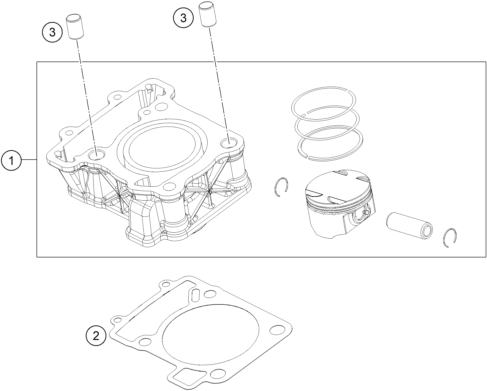 CYLINDRE POUR 125 DUKE 2011 (EU)