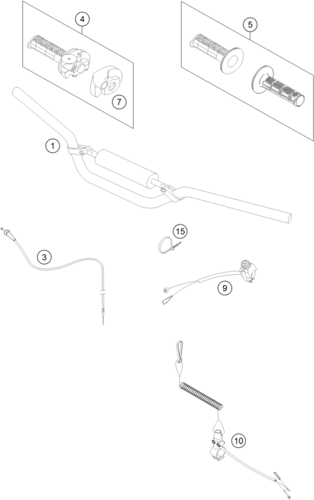 GUIDON ARMATURES POUR 50 SX 2013 EU