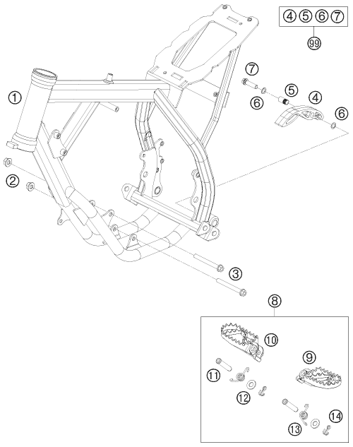 CADRE POUR 50 SX 2013 (EU)