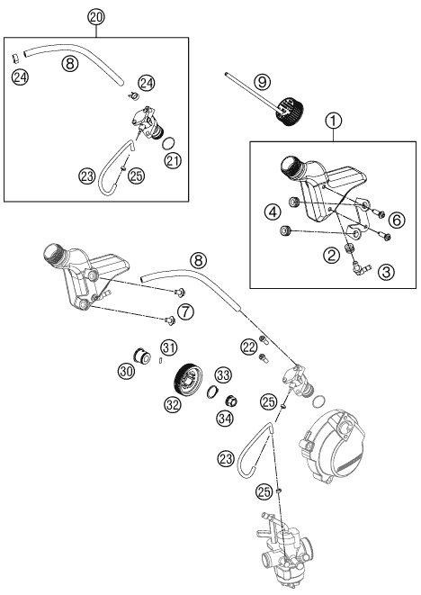 SYSTEME DE LUBRIFICATION POUR 50 SX MINI 2013 EU