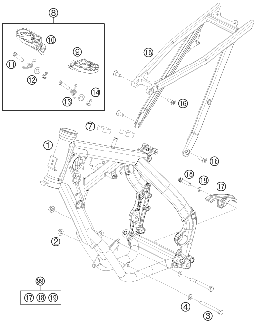 CADRE POUR 65 SX 2013 (EU)