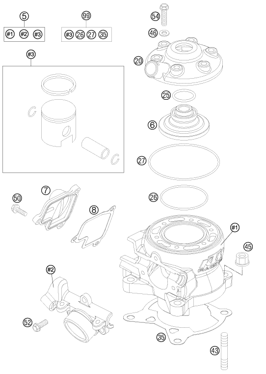 CYLINDRE POUR 85 SX 17/14 2012 (EU)