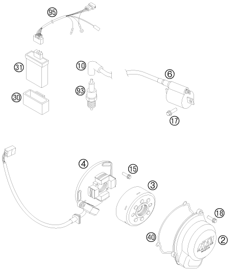 SYSTEME DE ALLUMAGE POUR 85 SX 1714 2012 EU