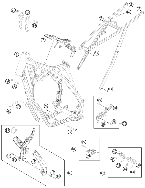 CADRE POUR 125 SX 2012 (EU)