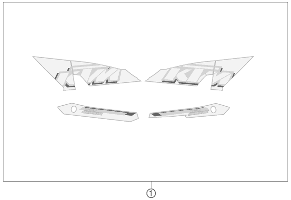 KIT DECO POUR 990 ADVENTURE BLUE ABS 12 EU