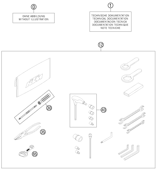 PIECES JOINTES POUR 990 ADVENTURE BLUE ABS 12 (AU/GB)