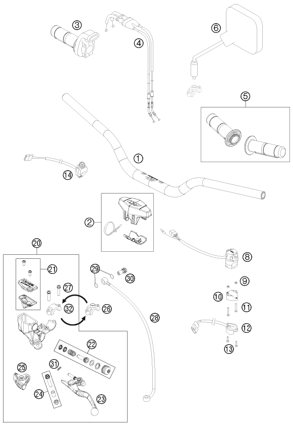 GUIDON ARMATURES POUR FREERIDE 350 2014 EU