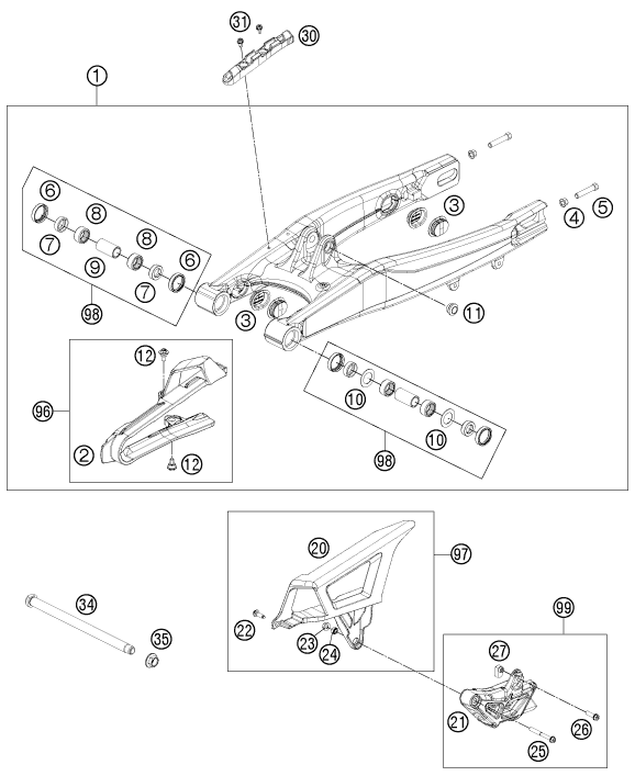 BRAS OSCILLANT POUR FREERIDE 350 2012 (EU)