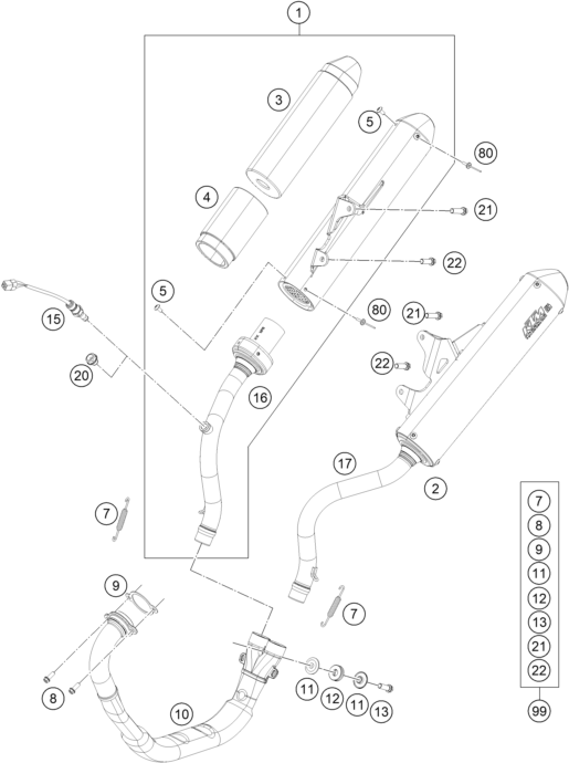 SYSTEME DECHAPPEMENT POUR FREERIDE 350 2012 (EU)