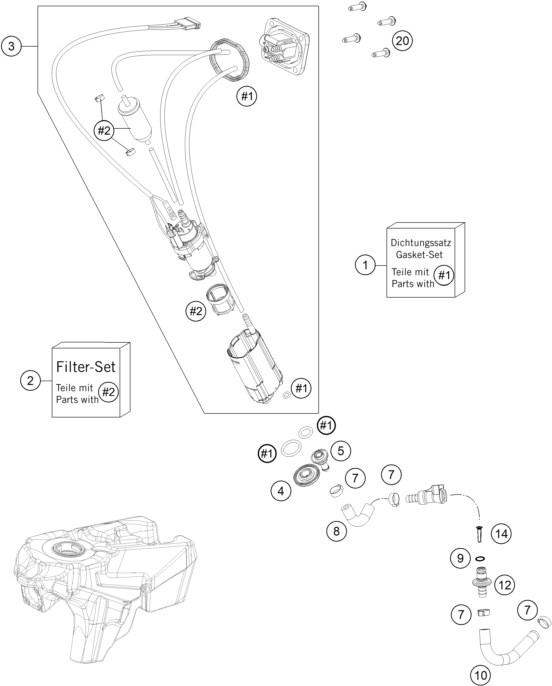 POMPE A ESSENCE POUR FREERIDE 350 2012 (EU)