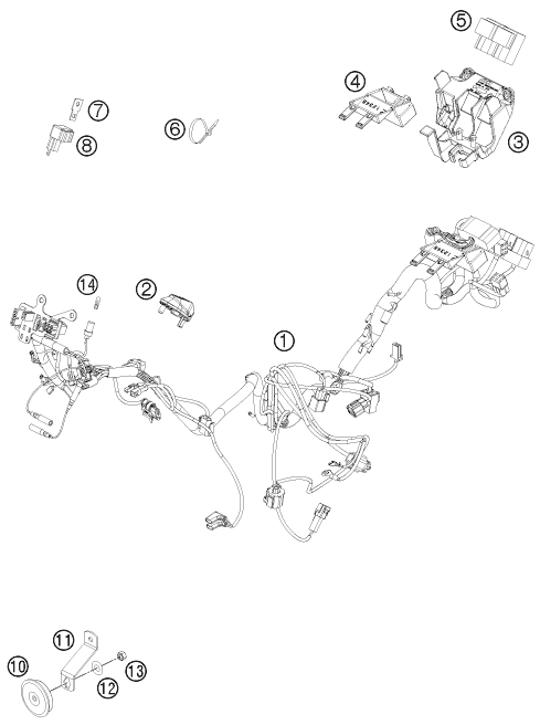 FAISCEAU DE CABLES POUR FREERIDE 350 2012 (EU)