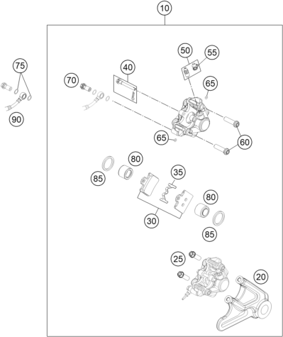 ETRIER DE FREIN ARRIERE POUR FREERIDE 350 2015 (EU)