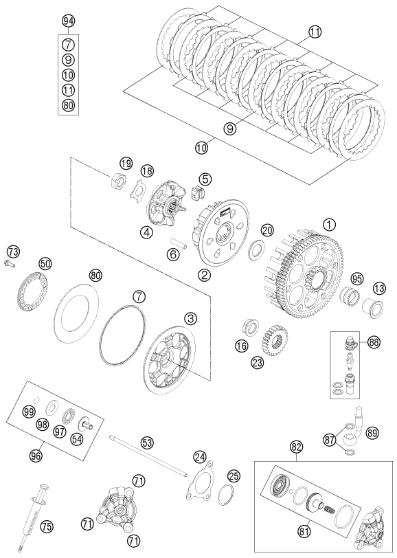 EMBRAYAGE POUR FREERIDE 350 2012 EU