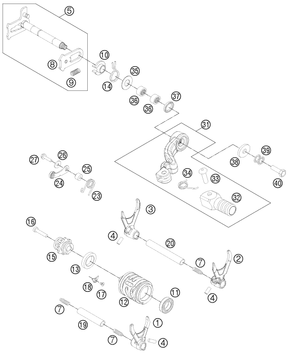 MECANISME DE SELECTION POUR FREERIDE 350 2012 (EU)