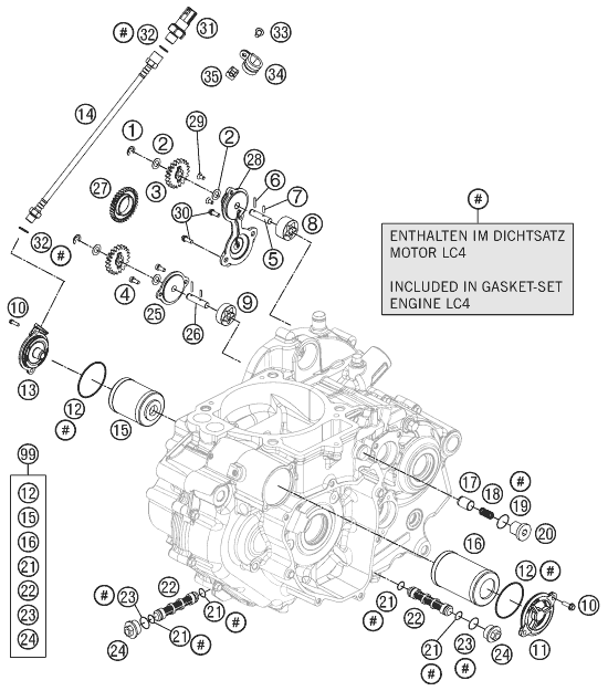 SYSTEME DE LUBRIFICATION POUR 690 ENDURO R ABS 2014 (EU)