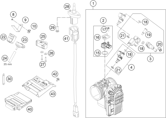 CORPS DU CLAPET DETRANGLEMENT POUR 690 DUKE BLACK ABS 2014 (EU)