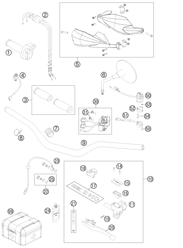 GUIDON ARMATURES POUR 450 RALLY FACTORY REPLICA (EU)