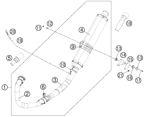 SYSTEME DECHAPPEMENT POUR 450 RALLY FACTORY REPLICA (EU)