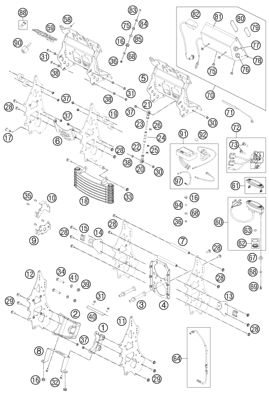 INSTRUMENTS  SYSTEME DE VERROUILLAGE POUR 450 RALLY FACTORY REPLICA 2014 EU