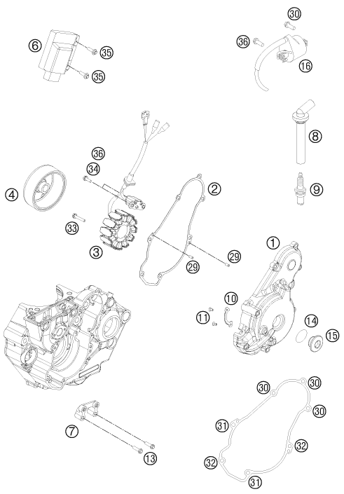 SYSTEME DE ALLUMAGE POUR 450 RALLY FACTORY REPLICA 2013 (EU)