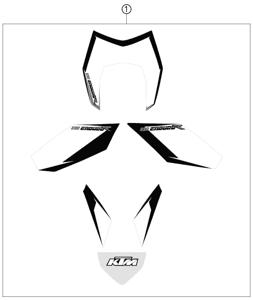 KIT DECO POUR 690 ENDURO R 2012 EU