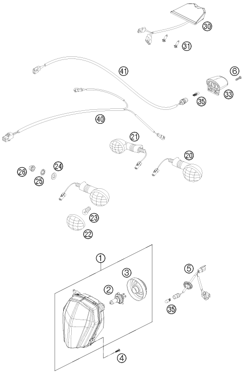 ECLAIRAGE POUR 690 ENDURO R 2017 (EU)