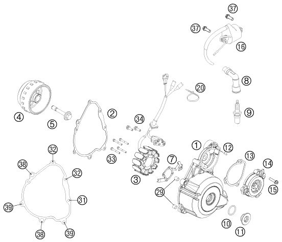 SYSTEME DE ALLUMAGE POUR 250 SX-F 2012 (EU)