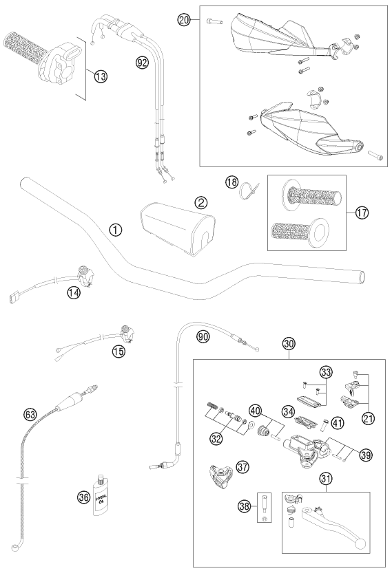 GUIDON ARMATURES POUR 450 SMR 2012 (EU)