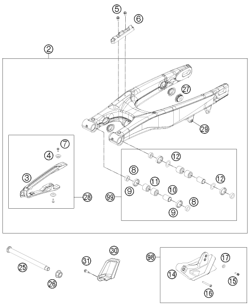 BRAS OSCILLANT POUR 450 SMR 2012 (EU)