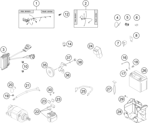 FAISCEAU DE CABLES POUR 250 EXC F 2013 EU