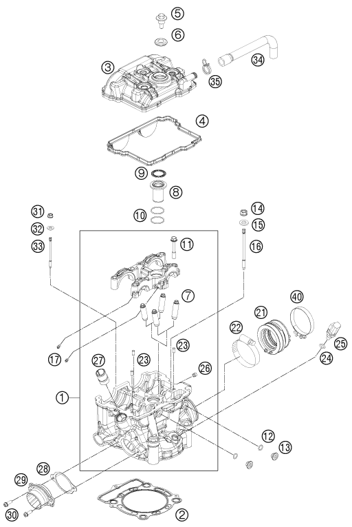 CULASSE POUR 350 EXC-F 2012 (EU)