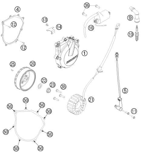 SYSTEME DE ALLUMAGE POUR 450 EXC 2015 (EU)