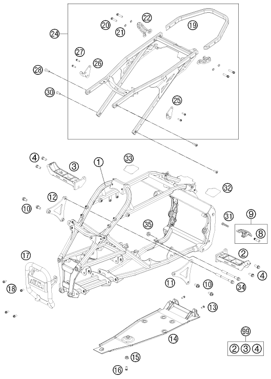 CADRE POUR 525 XC ATV 2012 (EU)