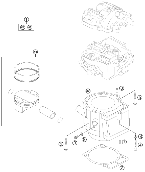 CYLINDRE POUR 525 XC ATV 2012 (EU)