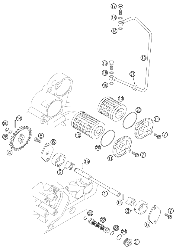 SYSTEME DE LUBRIFICATION POUR 525 XC ATV 2012 EU