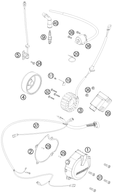 SYSTEME DE ALLUMAGE POUR 525 XC ATV 2012 (EU)