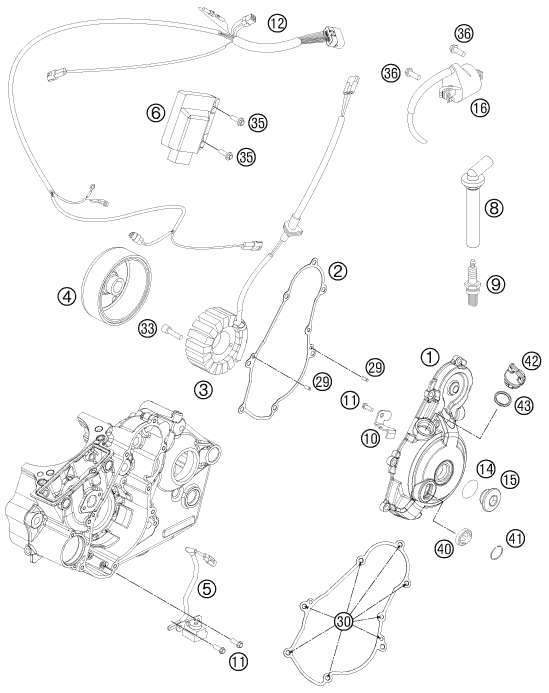 SYSTEME DE ALLUMAGE POUR 505 SX ATV 2012 EU