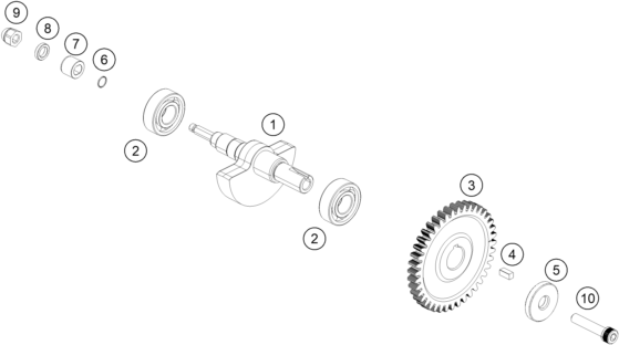 ARBRE DEQUILIBRAGE POUR RC 125 BLACK  ABS 2014 EU