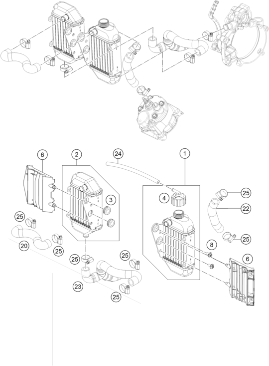 SYSTEME DE REFROIDISSEMENT POUR 50 SX 2022 EU