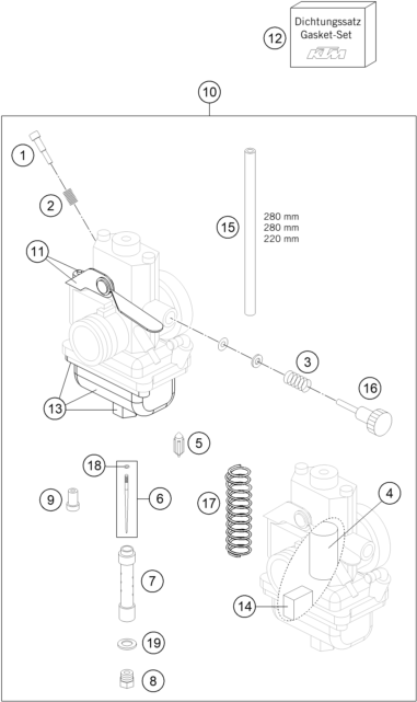 CARBURATEUR POUR 65 SX 2020 EU