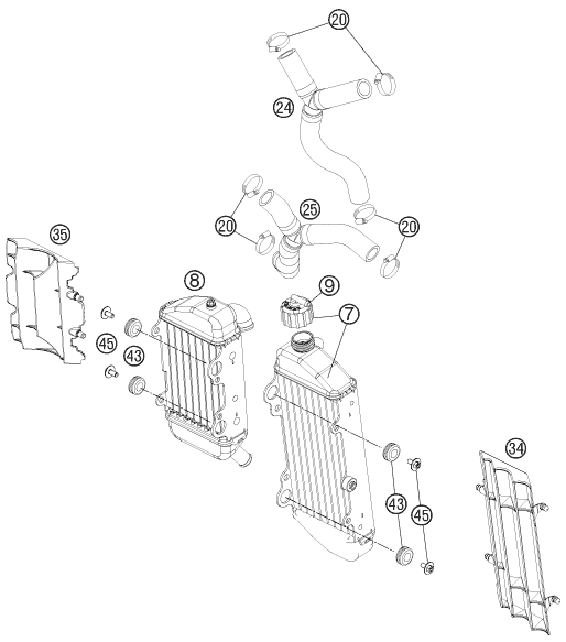 SYSTEME DE REFROIDISSEMENT POUR 85 SX 17/14 2013 (EU)